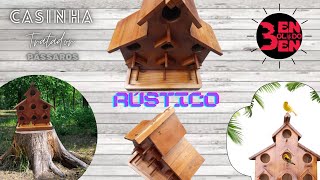 Vídeo de Casinha Ninho de Passarinho Comedouro Tratador Madeira
