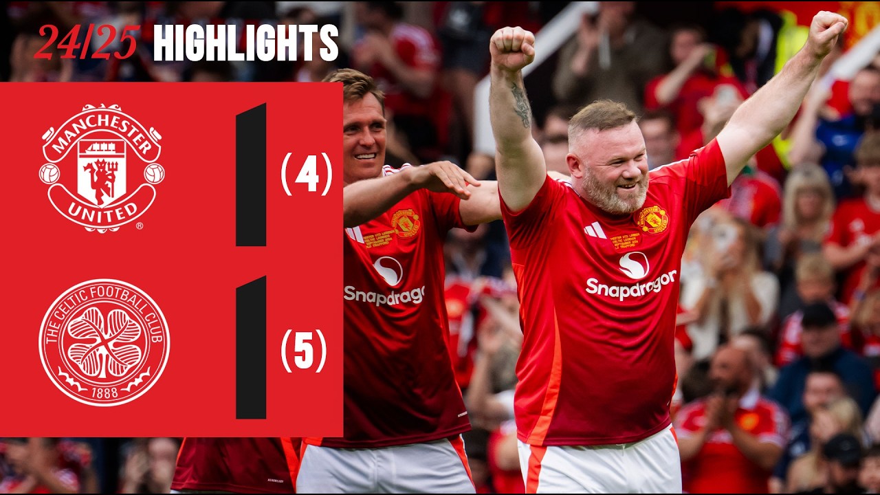Wayne Rooney Scores INCREDIBLE Free-kick! 🔥🤩 | Man Utd Legends 1-1 Celtic Legends