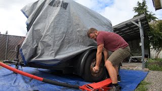 Sauna Trailer Step 33: Undercarriage and Wheel Work