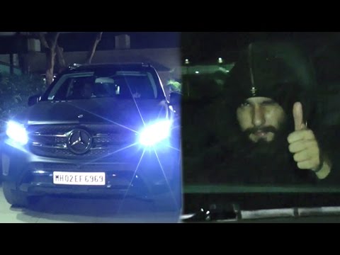 Ranveer Singh Spotted In His New Black Mercedes SUV Car In Mumbai
