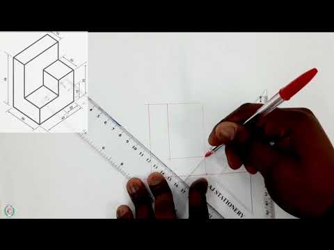 Aula de Educação Visual da 10ª Classe- representação de formas complexas em axonometria