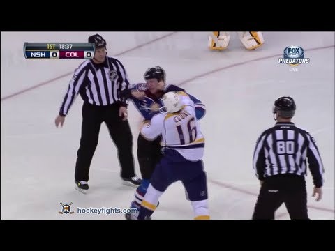 Rich Clune vs Cody McLeod Mar 30, 2013