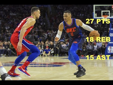 Russell Westbrook CRAZY TRIPLE-DOUBLE Highlights @ Sixers!! (December 15, 2017)