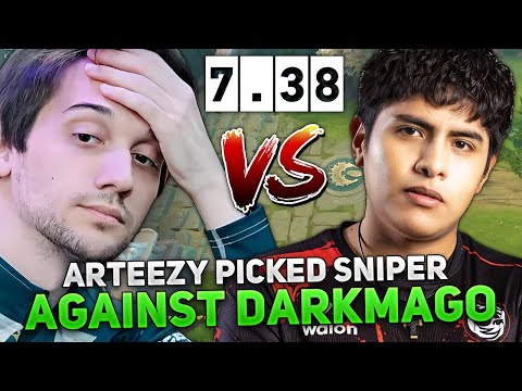 Arteezy picked Sniper against Darkmago on Queen of Pain