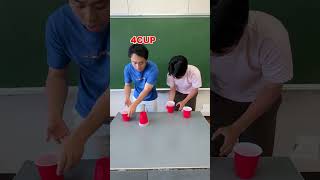 コップを重ねて回転して立てれた人が勝ち🔥