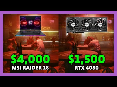 $4,000 Laptop vs $1,500 GPU Benchmark Comparison (RTX 4080 Laptop vs RTX 4080)