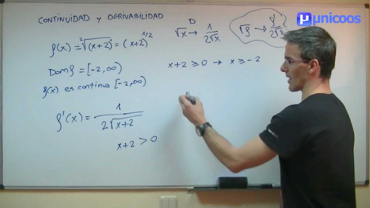 Derivabilidad y continuidad de una función BACHILLERATO matematicas