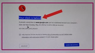 your clock is behind windows 7  & 10 fix problem solve | How to fix your clock is behind error