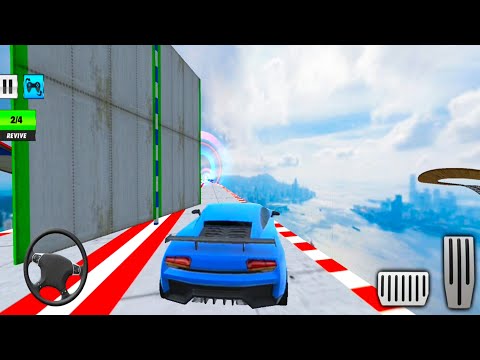 Impossible Car Stunts - Mega Ramps Blue Car Driving - Best Android Gameplay FHD