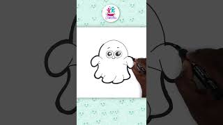 Como Desenhar um fantasma assustador #shorts #desenhofácil #comodesenhar #halloween