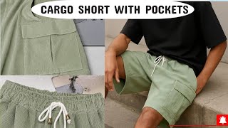 How to Sew Trendy Cargo Shorts with Elastic Waistband | Step-by-Step Tutorial for Beginners