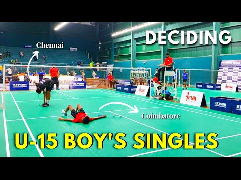 DECIDING GAME 🔥 | FINALS U-15 BOY'S SINGLES TAMILNADU SUB-JUNIOR BADMINTON RANKING TOURNAMENT 2023