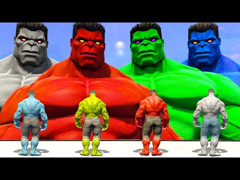 Hulk Fight | Hulk vs Red Hulk vs Grey Hulk vs Blue Hulk - What If