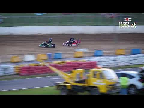 July 23 at TWW Cairns Speedway - Sr Dirt Karts heat 1