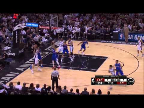NBA, playoff 2015, Clippers vs. Spurs, Round 1, Game 6, Move 2, DeAndre Jordan, block