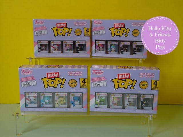 Vídeo relacionado con Funko Bitty Pop! 4 Pack: Hello Kitty and Friends - Hello Kitty (Classic), Cinnamoroll (Unicorn), Pompompurin, Mystery Mini Figure - 1 in 6 Chance of Receiving The Rare Chase Variant - Styles May Vary