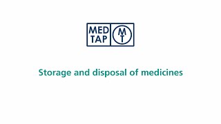 MedTap: Storage and disposal of medicines
