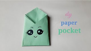 How to make paper pocket || make pocket with paper || #easycraft