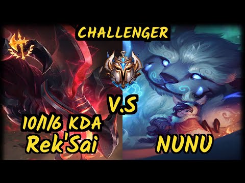 Jankos (REK'SAI) vs NUNU & WILLUMP - 10/1/6 KDA JUNGLE CHALLENGER GAMEPLAY - EUW