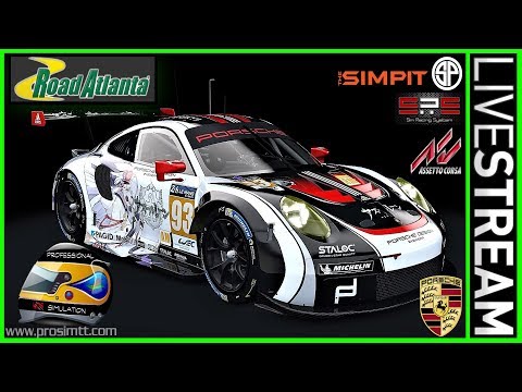 ✅The Simpit Porsche 911 RSR Series 2018 Practice at Road Atlanta 3 (🔴Live-Stream) - Assetto Corsa