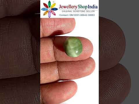 Quartz Cats Eye Stone (Certified) Lehsunia Stone video thumbnail