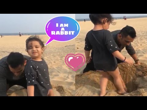 DHONI , daughter ZIVA 💗 and Wife having Fun at the Beach |