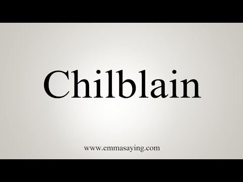How To Say Chilblain