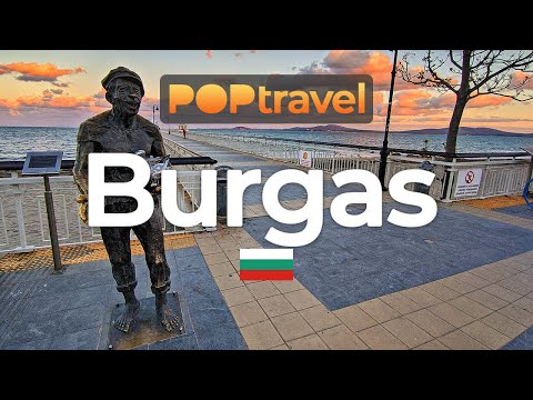 BURGAS, Bulgarien 🇧🇬 - Abendspaziergang - 4K Rundgang mit Untertiteln