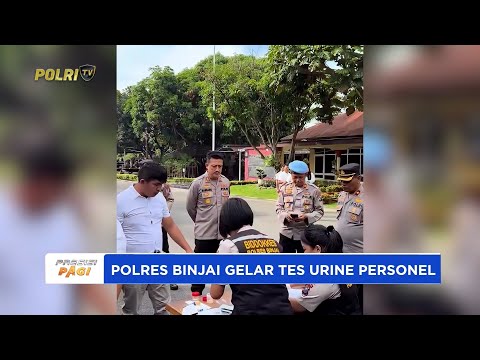 POLRES BINJAI GELAR TES URINE PERSONEL CEGAH PENYALAHGUNAAN NARKOBA DI INTERNAL POLRI
