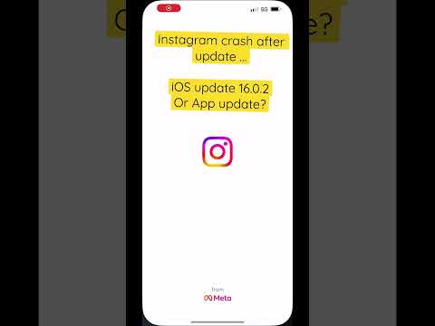 Instagram {Crashing on iOS}, after update 16.0.2 or after app update ??