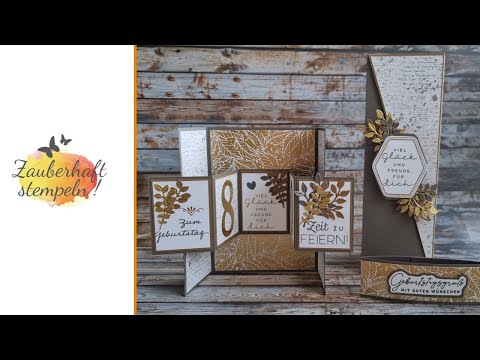 Double Accordion Gate Fold Card | Besondere Geburtstagskarte | WOW-Effekt | Stampin' Up! | Fun fold