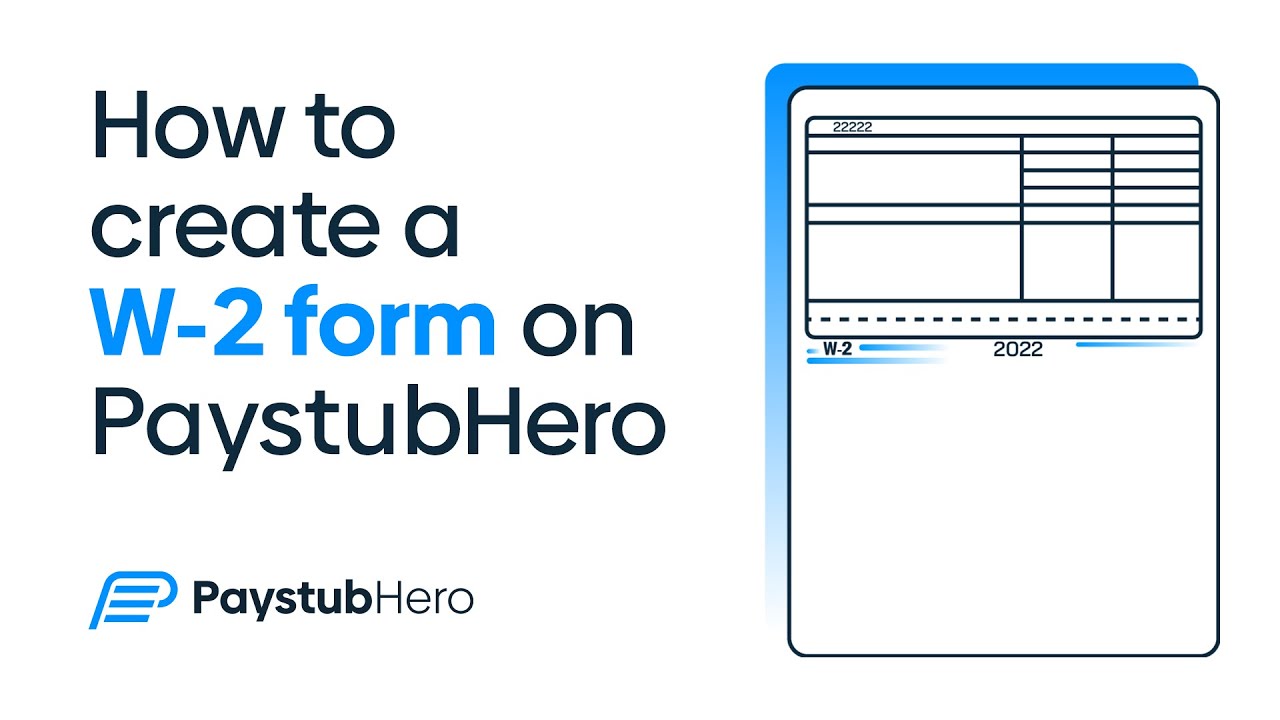 W2 Generator | How To Create a W2 on PaystubHero