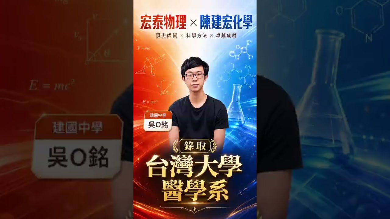 【宏泰物理×建宏化學】醫學系上榜心得分享