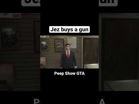 Mark, Jez & Super Hans visit the gun store | Peep Show GTA