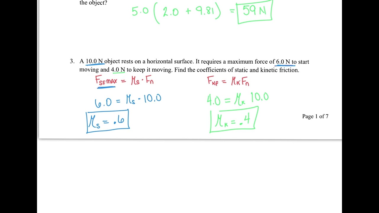 Physics Chapter 6 Test Review
