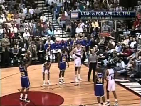 Karl Malone: Tough Battle vs. Arvydas Sabonis and the Blazers (1996 Playoffs, 35 points)