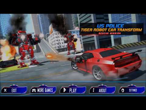US Police Transform Robot Car Cop Wild Tiger Game