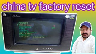 China Tv Factory Reset program /crt tv service menu original settings/#manzarabbas