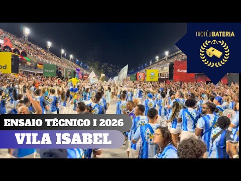 Bateria da Vila Isabel no ensaio técnico para o carnaval 2026