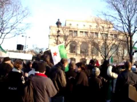 Syrian Revolution. Protests.Paris. 4.Feb.2012