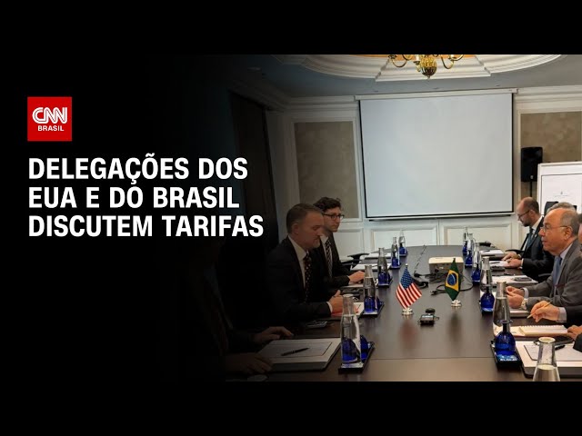 Delegações do Brasil e EUA iniciam negociações sobre tarifaço | CNN NOVO DIA