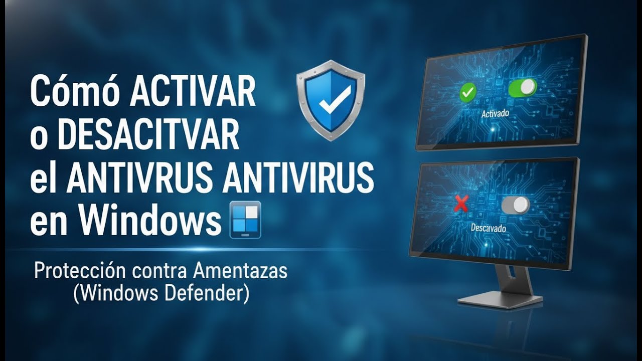 🛡️ Cómo ACTIVAR o DESACTIVAR el ANTIVIRUS en Windows 🖥️  Protección contra Amenazas Windows Defender