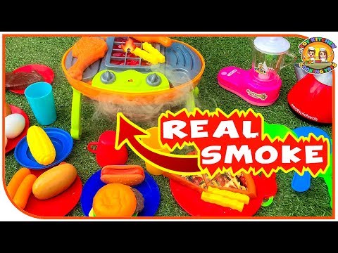 Lets BBQ today with this realistic Full Light & Sound BBQ Playset with Real Smoke!! Video