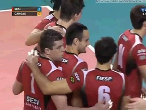 Superliga Masculina de Volei 2012/2013 (quartas de final) jogo 3 - Sesi SP 3 x 0 Kappesberg Canoas