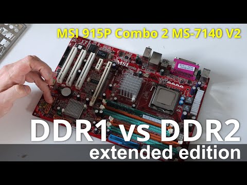 DDR1 Vs DDR2 RAM - MSI 915P Combo2 - Long version, unboxing, setting up and testing