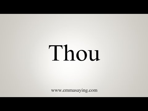 Part of a video titled How To Say Thou - YouTube