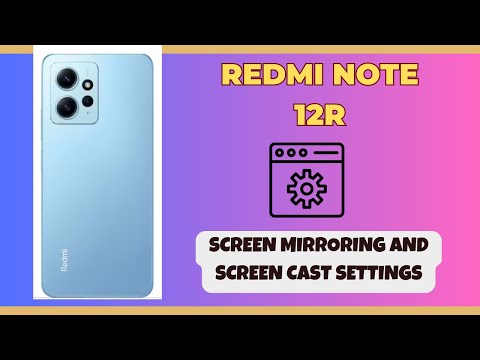 Screen mirroring and screen cast settings Redmi Note 12R | How to use screen mirroring & screen cast
