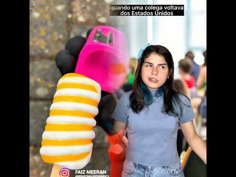 QUANDO UMA COLEGA VOLTAVA DE VIAGEM - bárbara coura #shorts