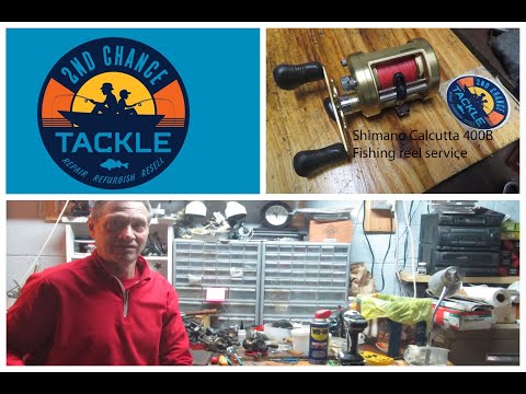 Shimano Calcutta 400B Round baitcasting fishing reel how to take apart and service