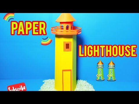 Making things Out of Paper - How To Make LIGHTHOUSE with paper - Tala Art and Craft